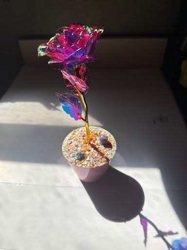 Special Tupac Rose Variation - Handcrafted concrete art piece