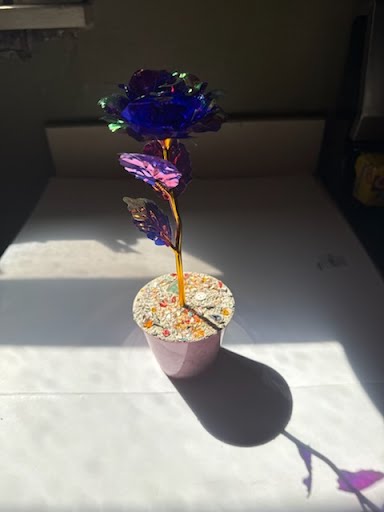 Special Tupac Rose Variation - Handcrafted concrete art piece