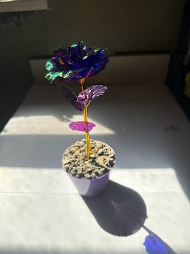 Special Tupac Rose Variation - Handcrafted concrete art piece