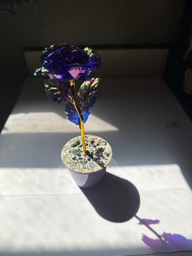 Special Tupac Rose Variation - Handcrafted concrete art piece